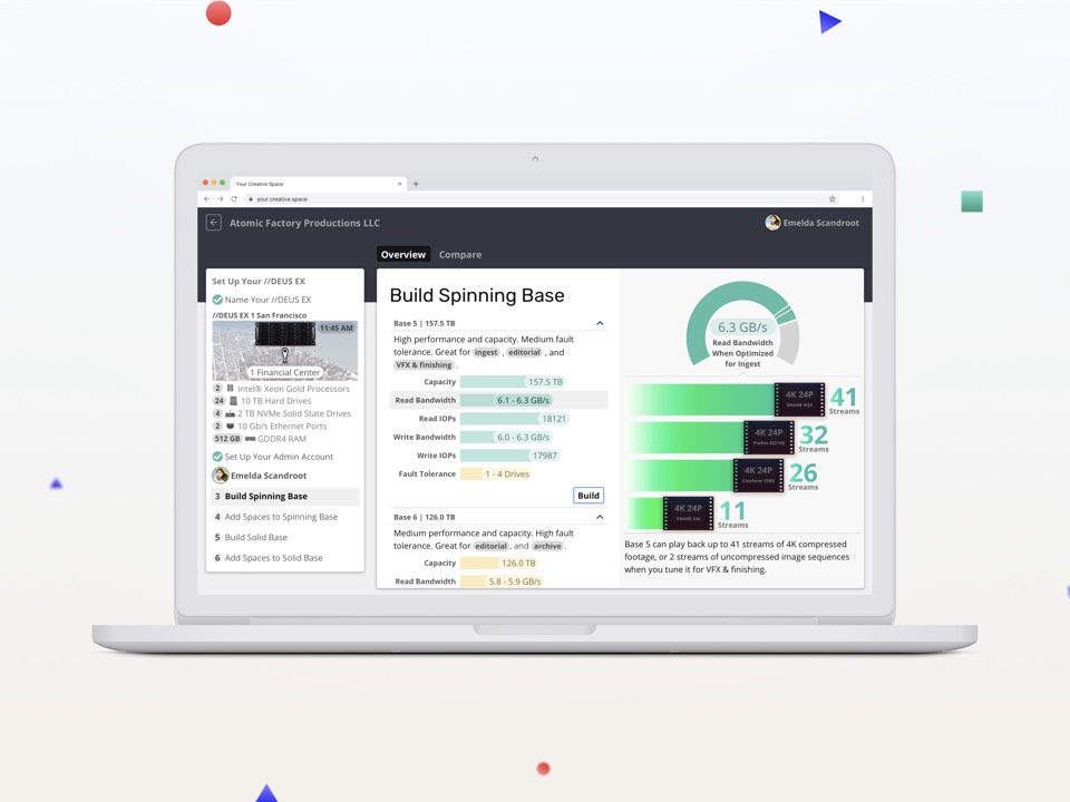 creative.space explains how an administrator's decisions affect the performance of the creative.space hardware