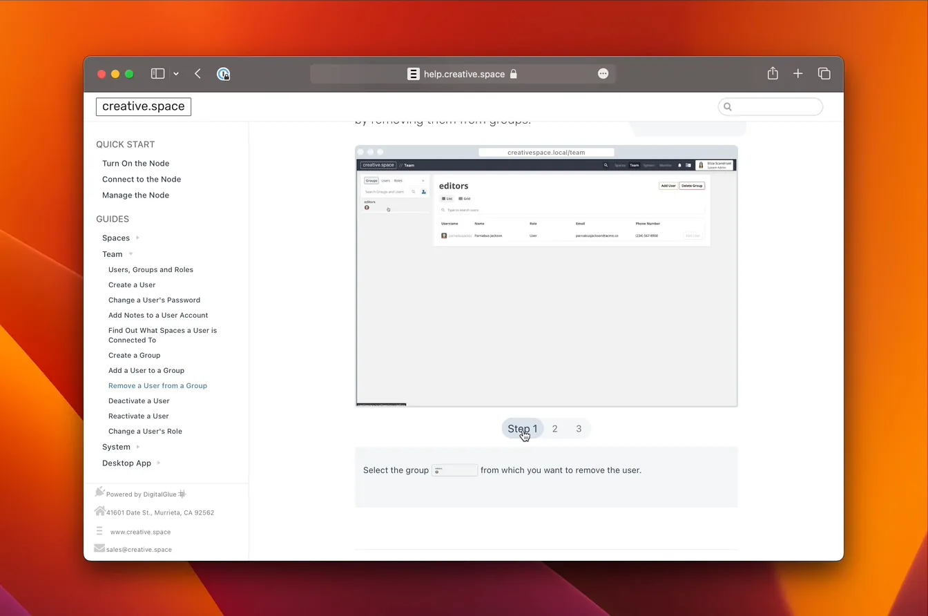 Remove a user from a group.